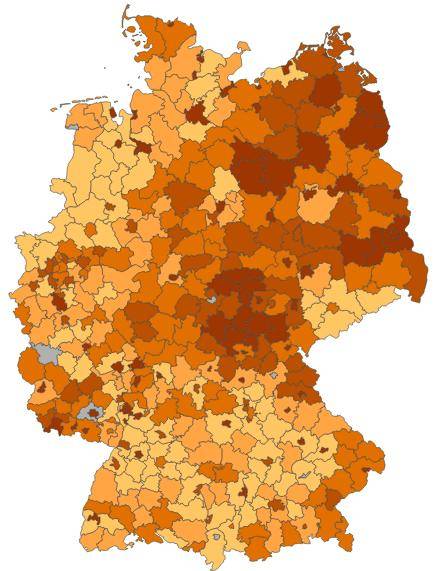 Deutschlandkarte-Alleinerziehende